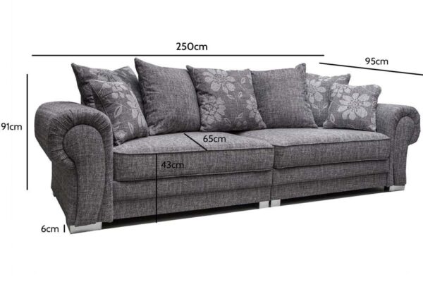 grey 4 seater sofa 