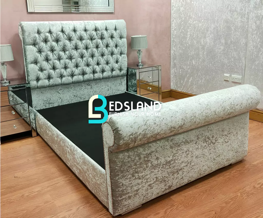 Double sleigh ottoman bed deals