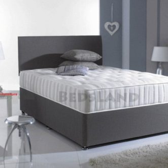 Modern Luxury Divan Bed Set With Storage Options - grey chenille divan bed