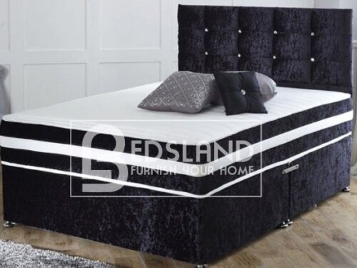 velvet black Divan bed