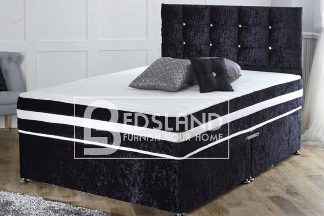 velvet black Divan bed