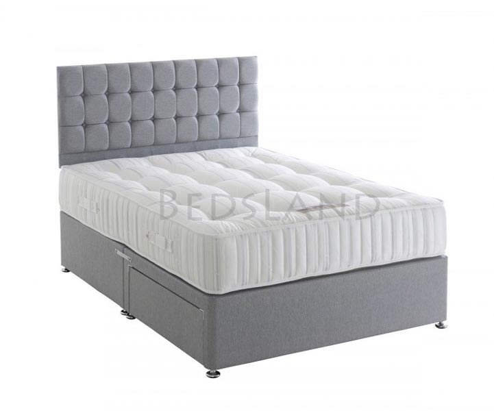 Grey divan king size sales bed