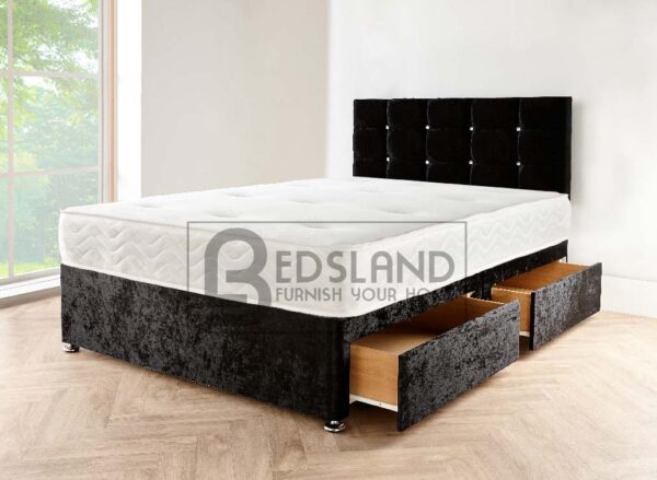 Black Divan Bed set