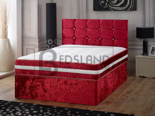 Red Velvet Divan Bed