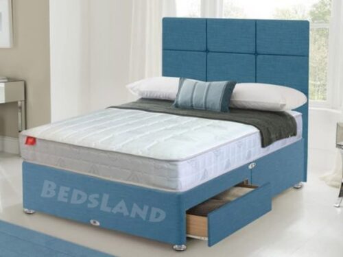 blue divan bed, Divan Beds Double 