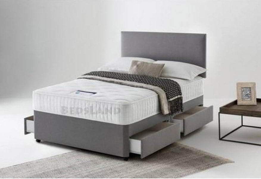Grey Double Divan Bed With Storage Grey Double Divan Bed With Hd