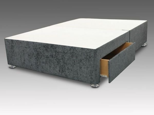 Lilly John Grey Suede Divan Base For Sale Bedsland