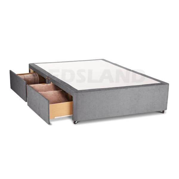 Buy Hannah Charcoal Chenille Divan Base With Drawers