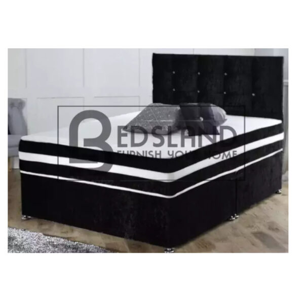 Black Crushed Velvet Bed, Velvet Bed
