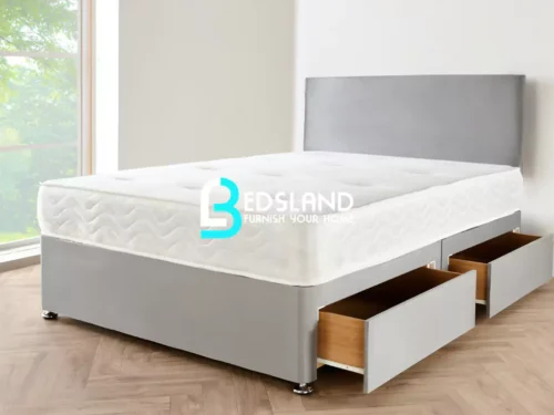 4ft6 Grey Divan Bed