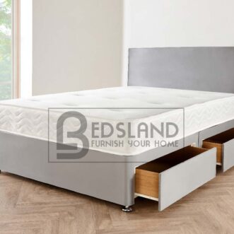 grey suede divan bed