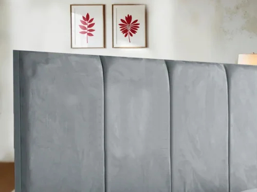 Royal Grey Suede Headboard For Divan Beds (2)