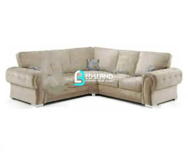 Suede Velvet Corner Sofa - Available All Sizes & Fabrics