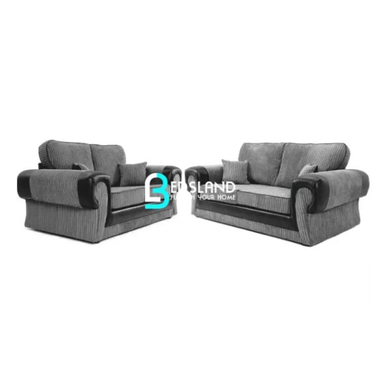 Bedsland Luxury 2 Seater Sofa Grey Velvet Sofa Bedsland