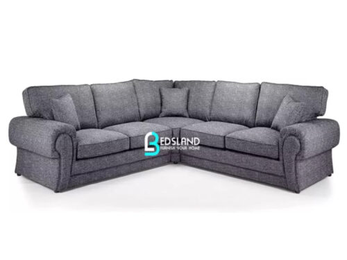Premium Grey 3seater Sofa Bed - Crushed Velvet Sofa