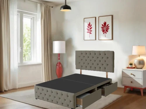 Chesterfield Blue Dreams Divan Beds with Headboard and 12″Footboard Mattress Included (11)