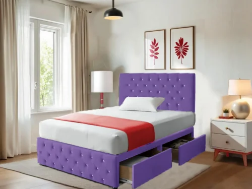 Chesterfield Blue Dreams Divan Beds with Headboard and 12″Footboard Mattress Included (6)
