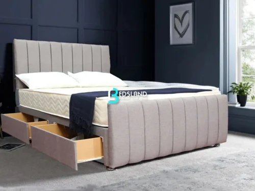 Premium King Divan Bed With Mattress & Storage