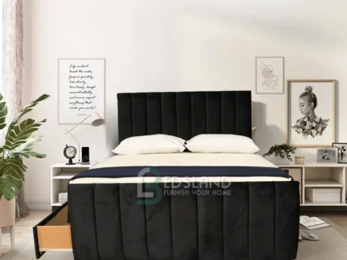 Luxury Single Black Divan Bed - Available All Sizes