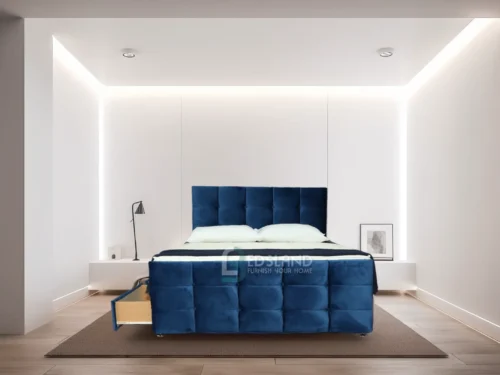 Blue Divan Bed with Mattress , divan bed