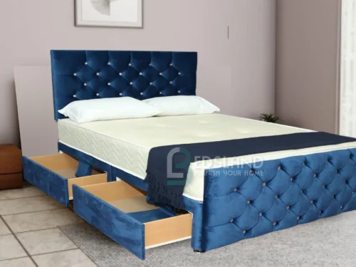 blue Divan bed , blue bed, Divan bed