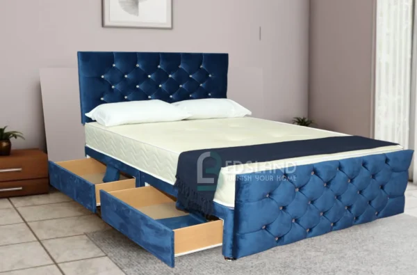 blue Divan bed , blue bed, Divan bed