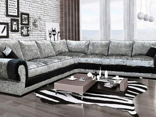 Silver 5 Seater Sofa