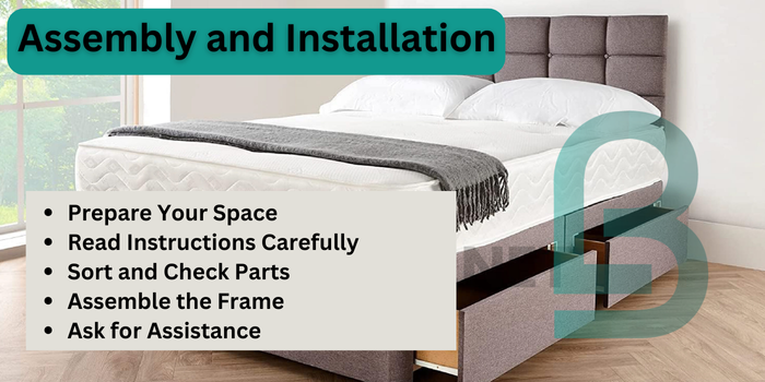 Assembly and Installation For Royal Suede Grey Divan Bed Set