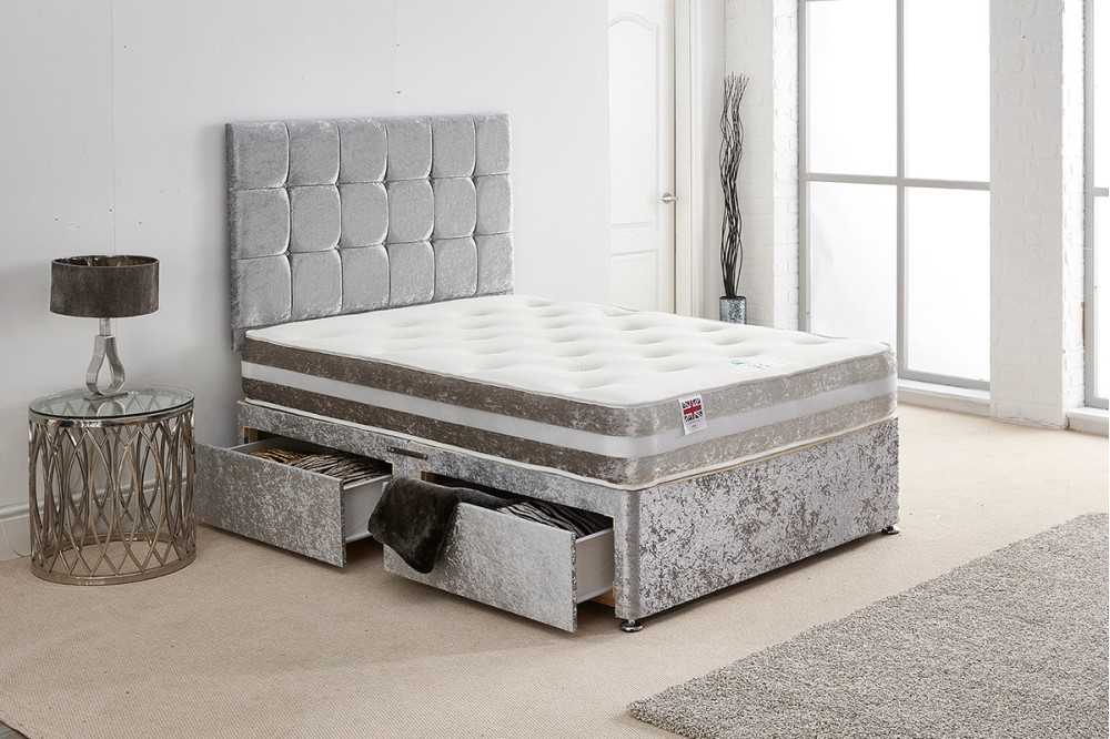 Crushed Velvet Divan Bed